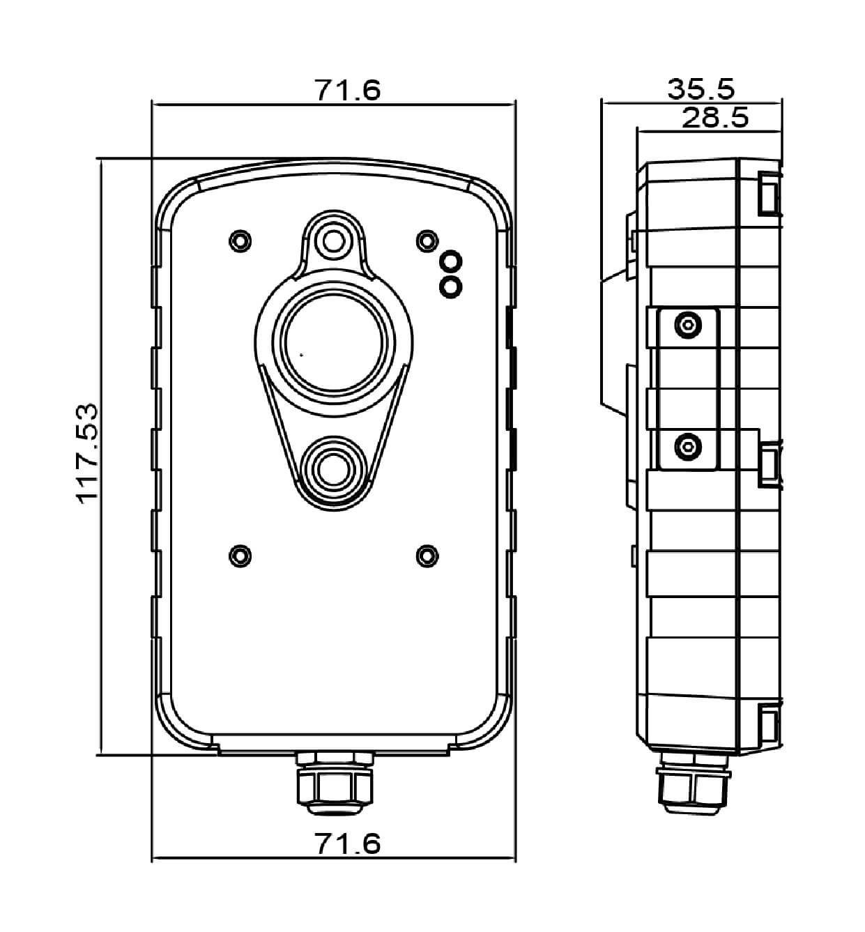 BE-5301紅外顯像測溫攝影機尺寸規格圖